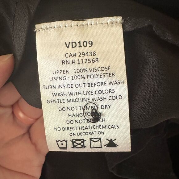 MM Vintage Beaded Embroidered Black Shift Dress Size M - Picture 6 of 7